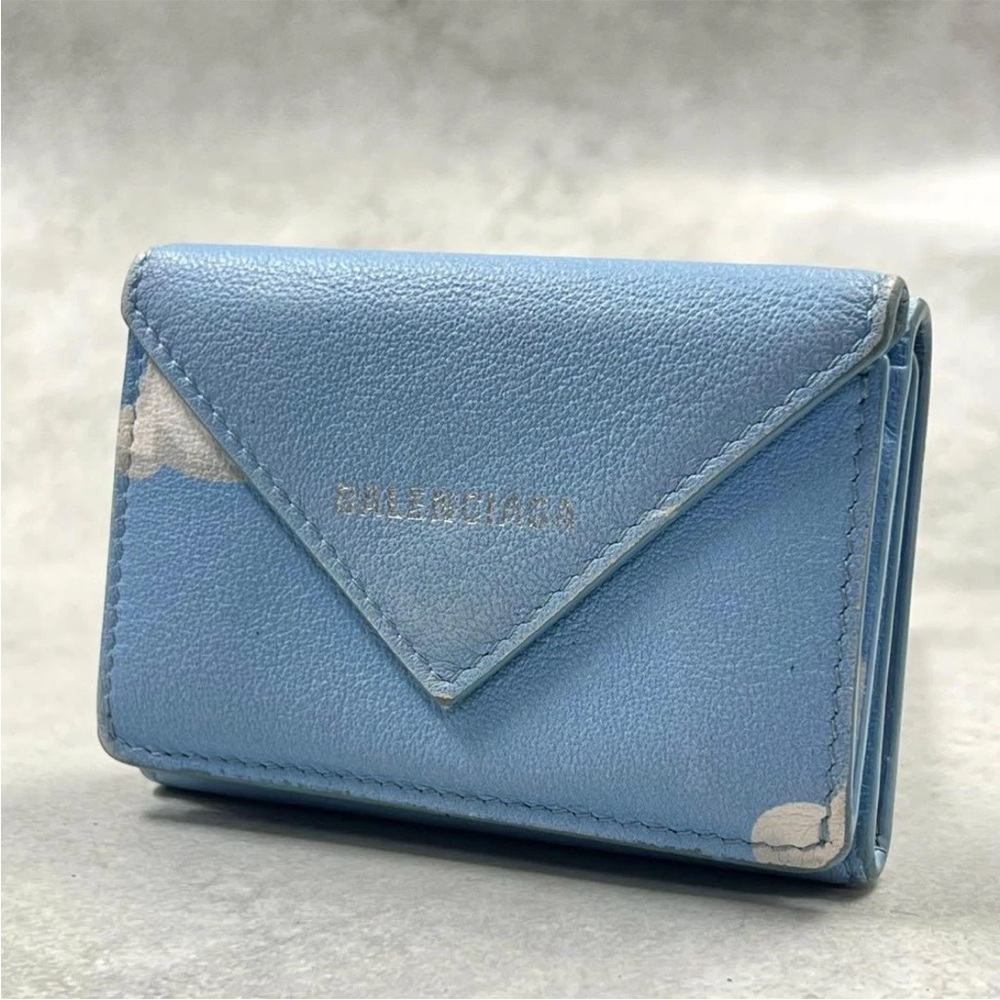 Balenciaga Blue Leather Wallet